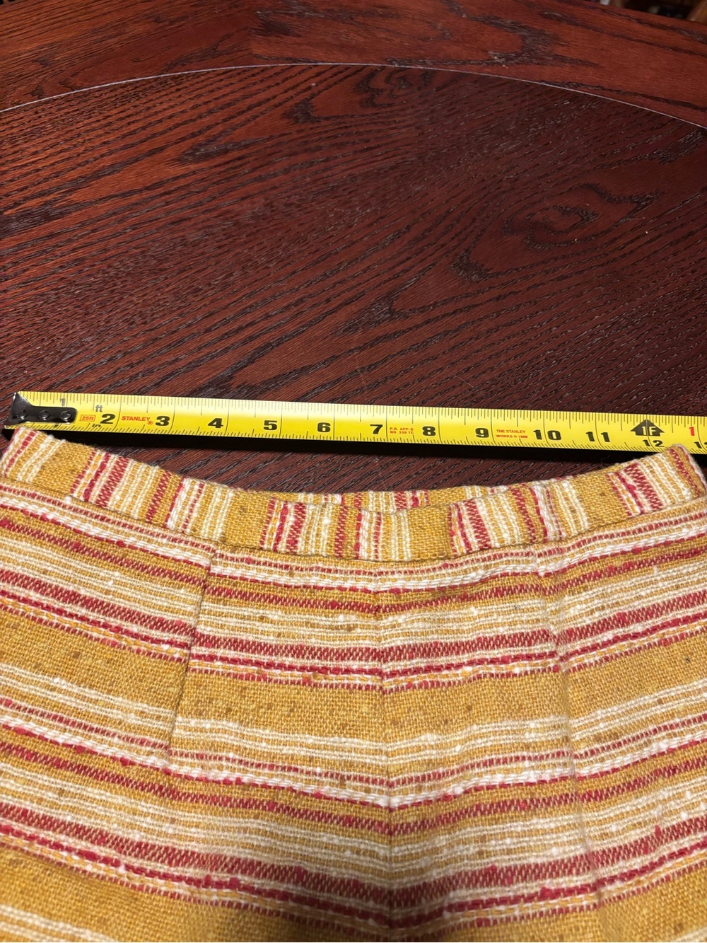 Vintage Pendleton Mustard Yellow Striped Wide-Leg Virgin Wool Pants - Picture 5 of 9